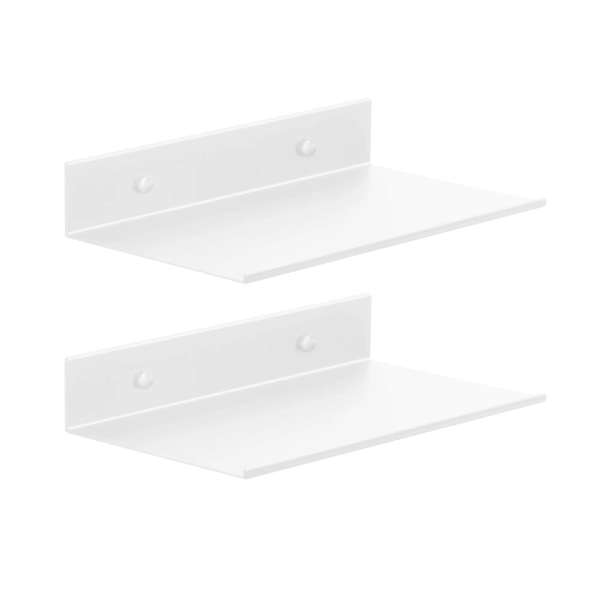 Z metnal Bathroom Shelf, Floating Shelves, Metal Display Wall Shelf, Aluminum, Wall Mounted, Matt Black,16 inch, 2 Pack