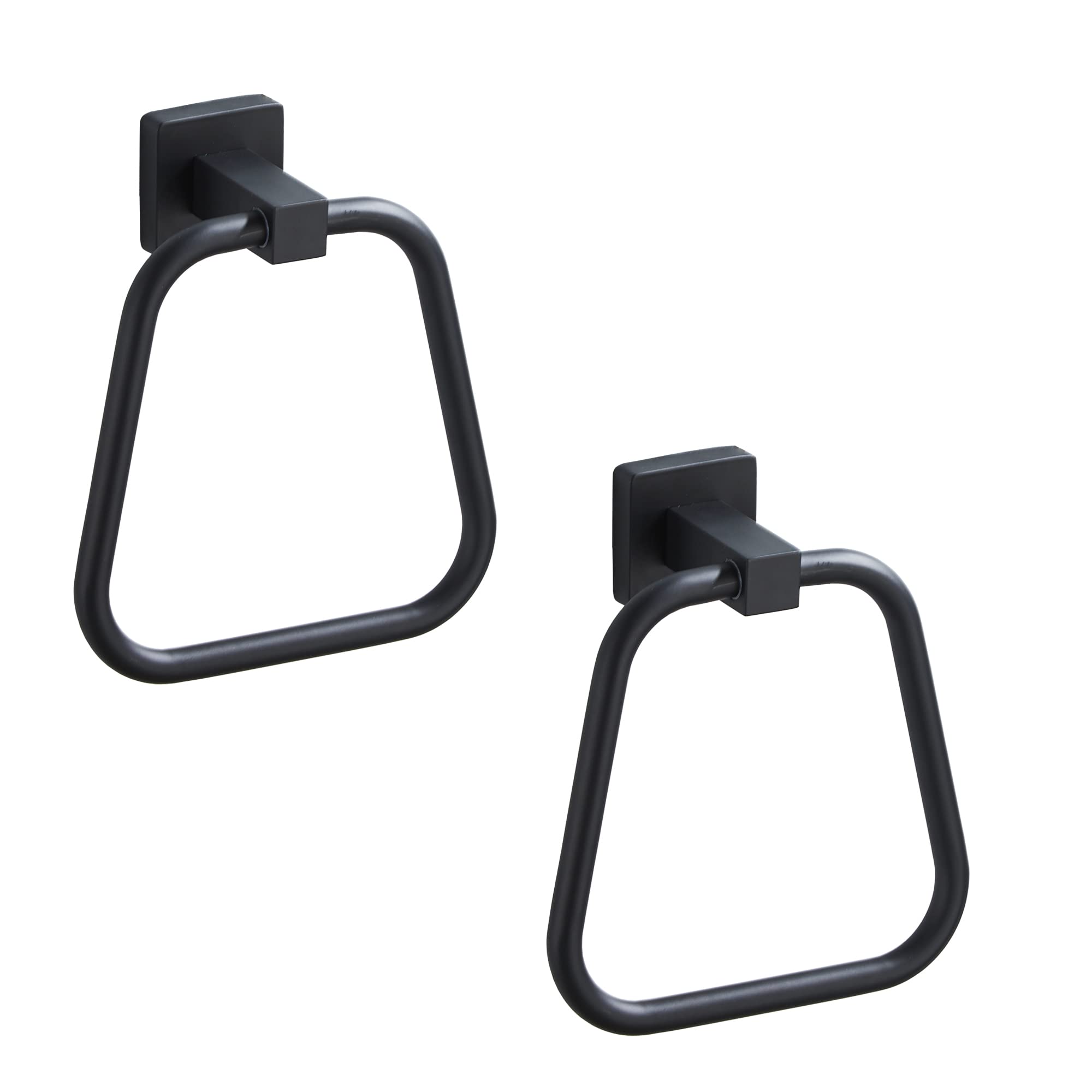 Matte Black Towel Ring for Bathroom, Kitchen Bath Towel Holder Hangers Wall Mount Heavy Duty Stainless Steel