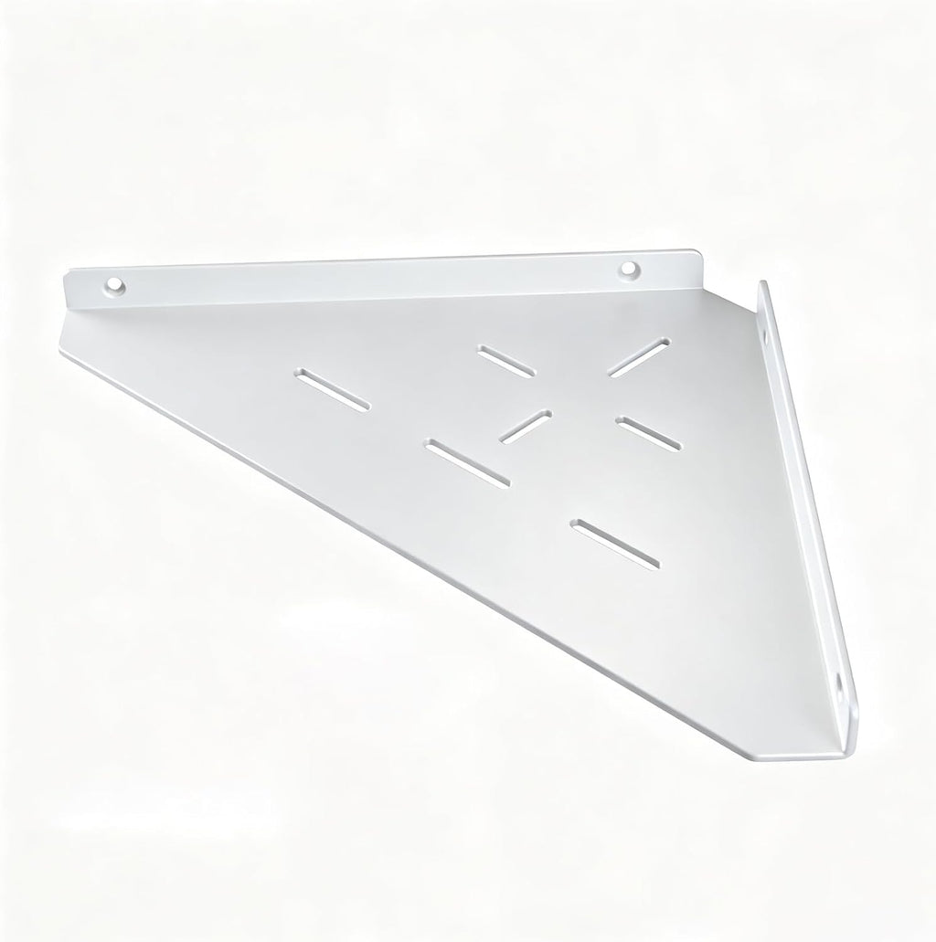 Corner Shelf, 3.0mm Aluminum Alloy Corner Shelf Wall Mounted, for Bathrooms,Offices, Bedrooms,Kitchens,Dorm Rooms and Living Rooms(11 inch Triangles White)