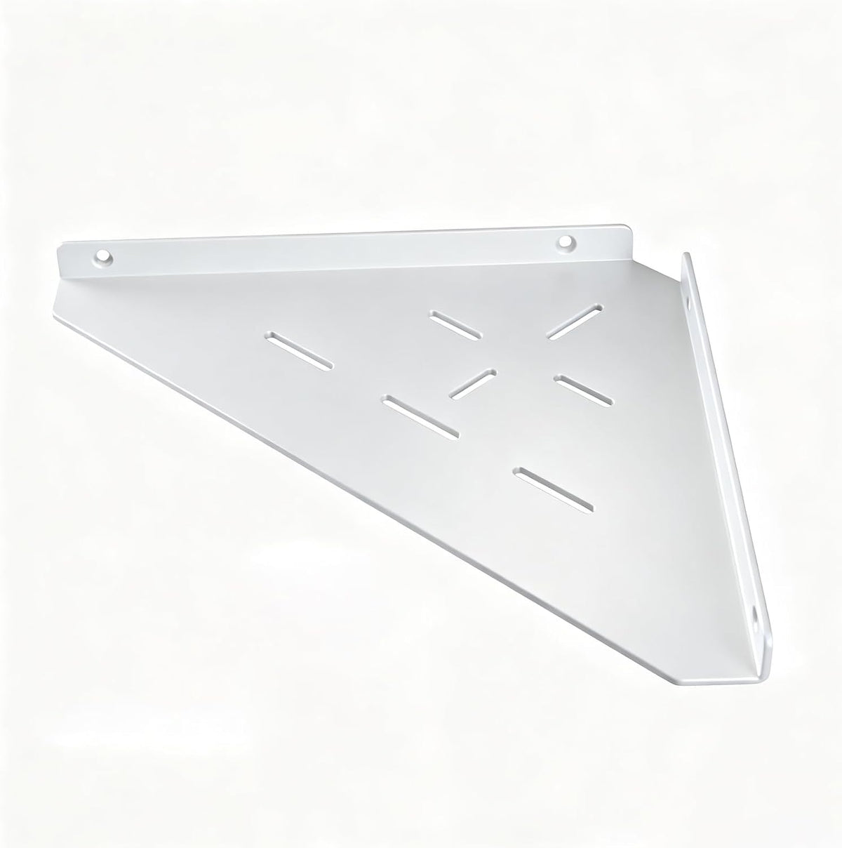 Corner Shelf, 3.0mm Aluminum Alloy Corner Shelf Wall Mounted, for Bathrooms,Offices, Bedrooms,Kitchens,Dorm Rooms and Living Rooms(11 inch Triangles White)