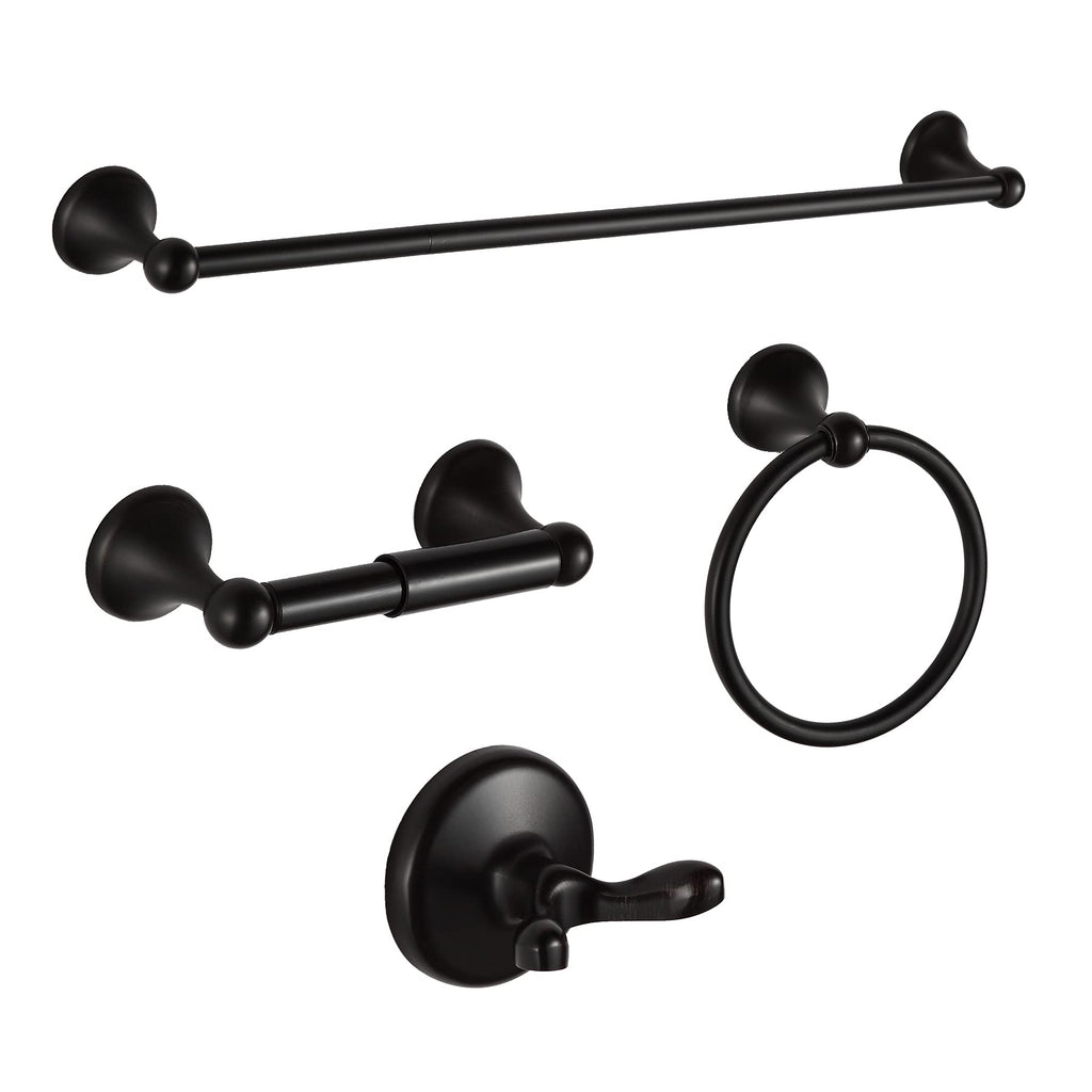 BGL Bathroom Accessory Set, Brushed Nickel Adjustable Expandable Towel Bar 4-Piece Bathroom Hardware Set Wall Mounted