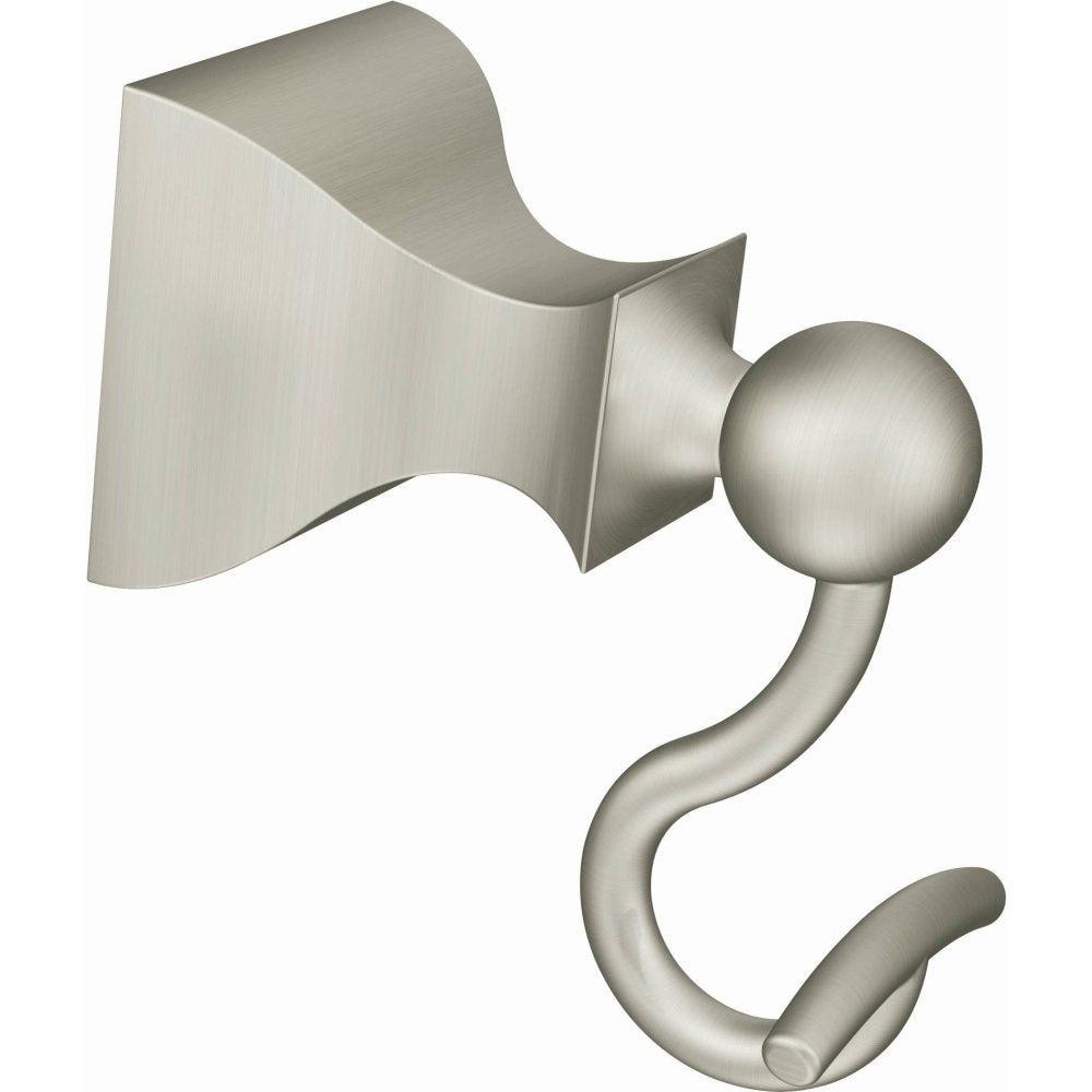 Moen Retreat Collection Brushed Nickel Bathroom Hand Towel Ring with Wall Mount Hardware, DN8386BN