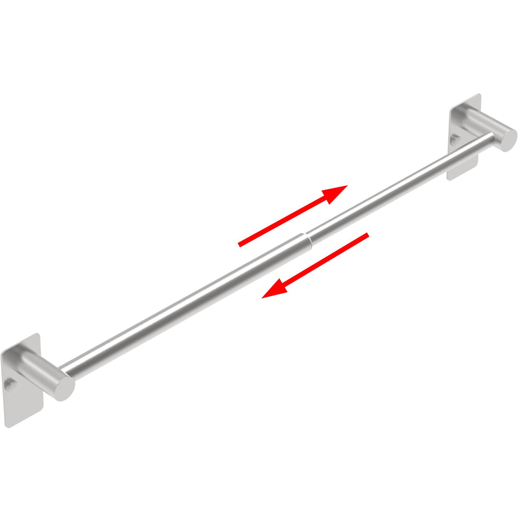 Towel Bar, Adhesive or Drill Wall Mount, Matte Black, 1 Pack