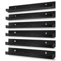 BTremary 15" Acrylic 6 Shelves Nail Polish Wall Mounted Holder Paint Organizer Storage Rack Clear Hanging Nail Polish Shelf Floating Wall Mount Nursery Bookshelves Vinyl Display Record Holder.