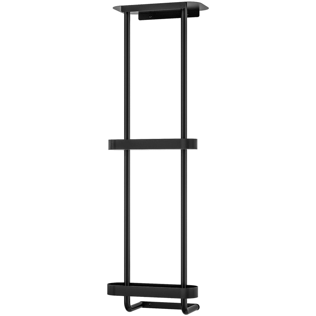 STWWO Towel Racks for Bathroom, Bathroom Towel Storage Wall Mounted 30 inch with Shelf Can Holds 6 Large Towels, Wall Towel Rack for Rolled Towels, Black