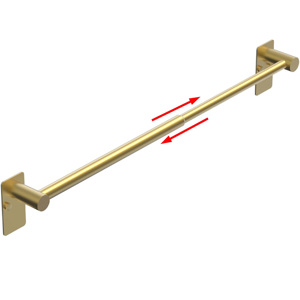 Towel Bar, Adhesive or Drill Wall Mount, Matte Black, 1 Pack