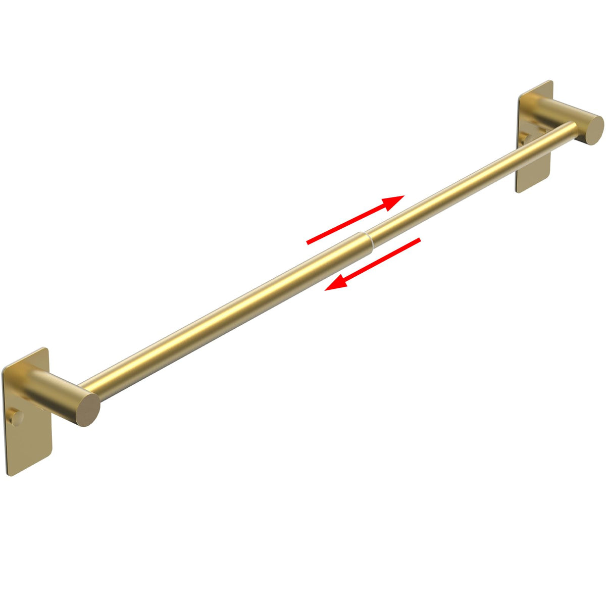 Towel Bar, Adhesive or Drill Wall Mount, Matte Black, 1 Pack