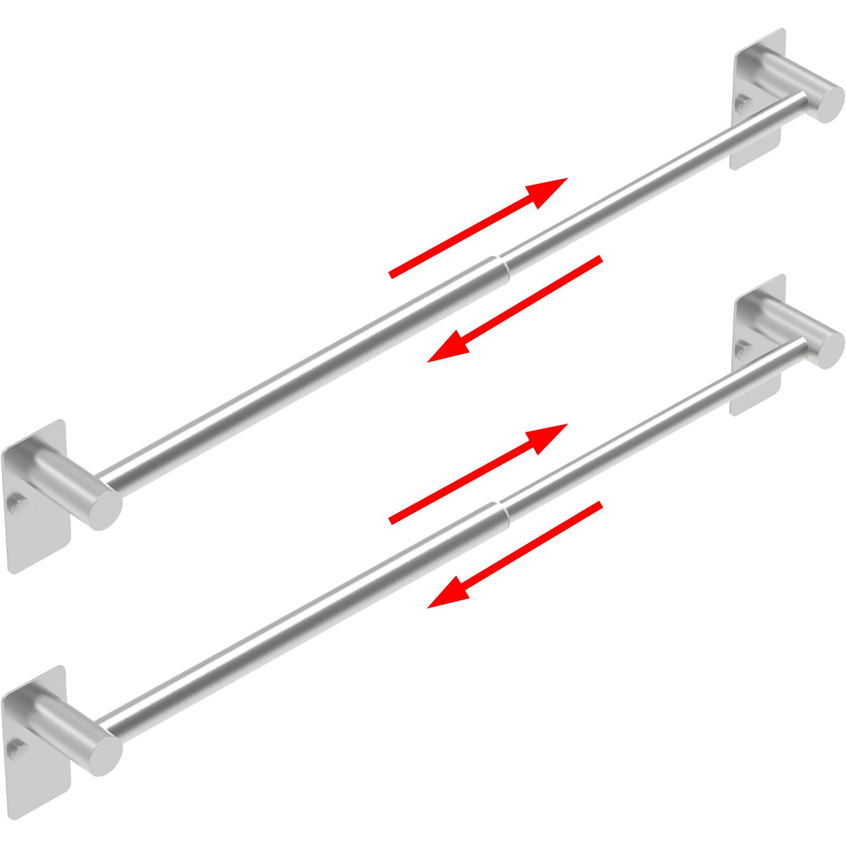 Towel Bar, Adhesive or Drill Wall Mount, Matte Black, 1 Pack