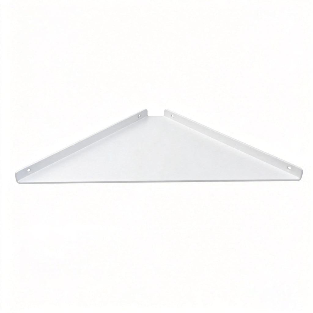 Corner Shelf, 3.0mm Aluminum Alloy Corner Shelf Wall Mounted, for Bathrooms,Offices, Bedrooms,Kitchens,Dorm Rooms and Living Rooms(11 inch Triangles White)
