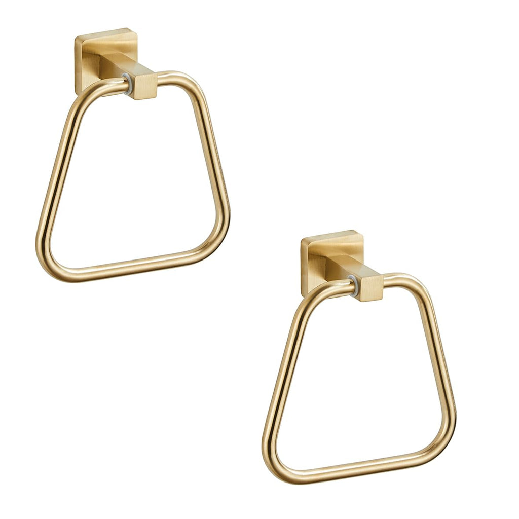 Brushed Light Gold Towel Ring for Bathroom, Kitchen Bath Towel Holder Hangers Wall Mount Heavy Duty Stainless Steel
