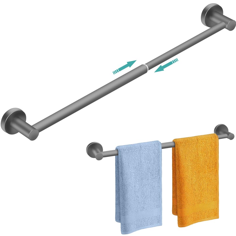MGahyi Adjustable Stainless Steel Towel Racks for Bathroom 13.18-24In