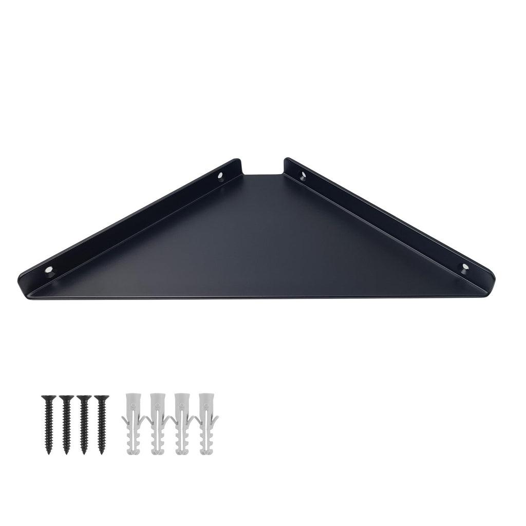 Corner Shelf, 3.0mm Aluminum Alloy Corner Shelf Wall Mounted, for Bathrooms,Offices, Bedrooms,Kitchens,Dorm Rooms and Living Rooms(11 inch Triangles White)
