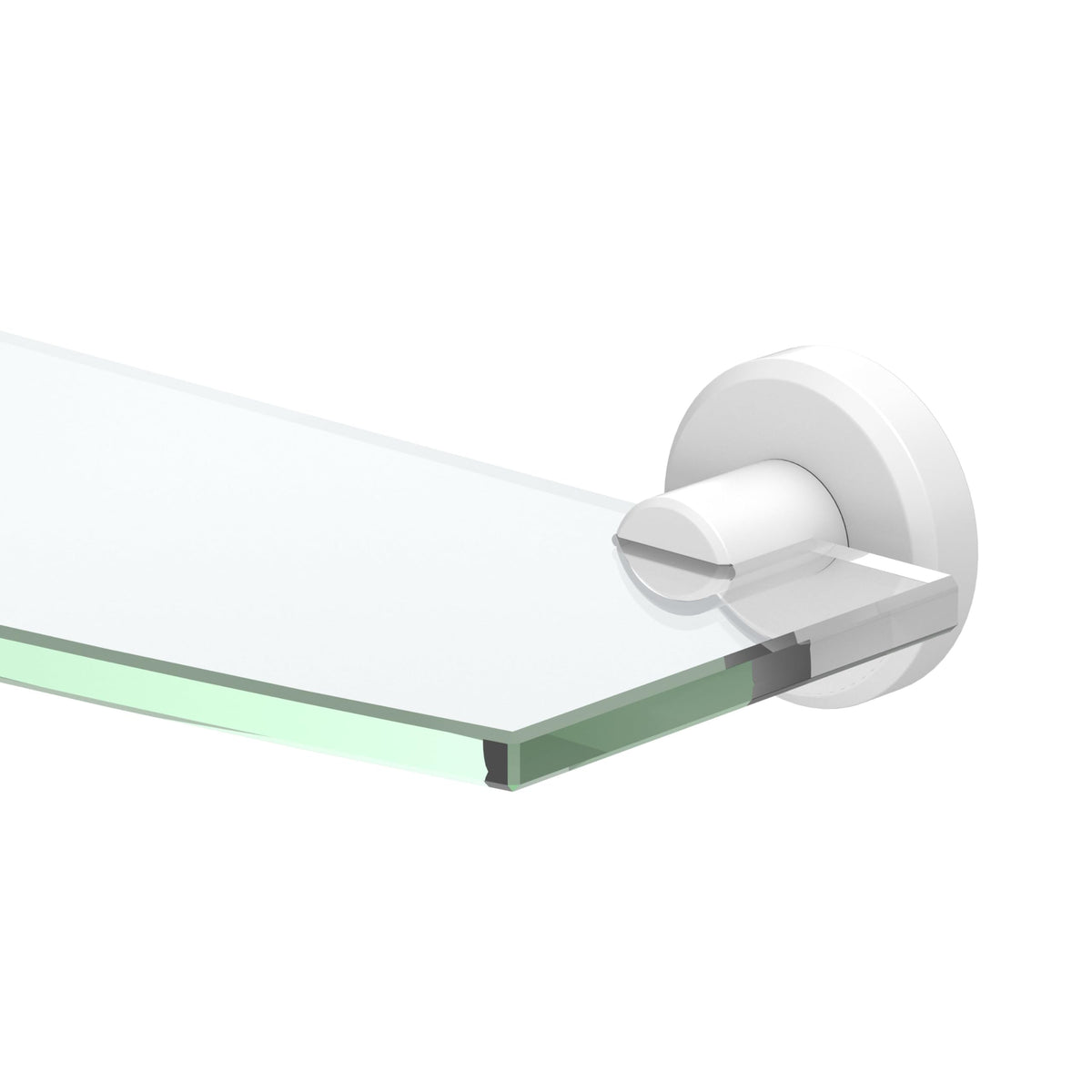 Gatco 5476 Locke Glass Shelf, Polished Nickel/Wall Mounted 20.13" X 5.38" Tempered/Floating Rectangle Glass Shelf for Bathroom