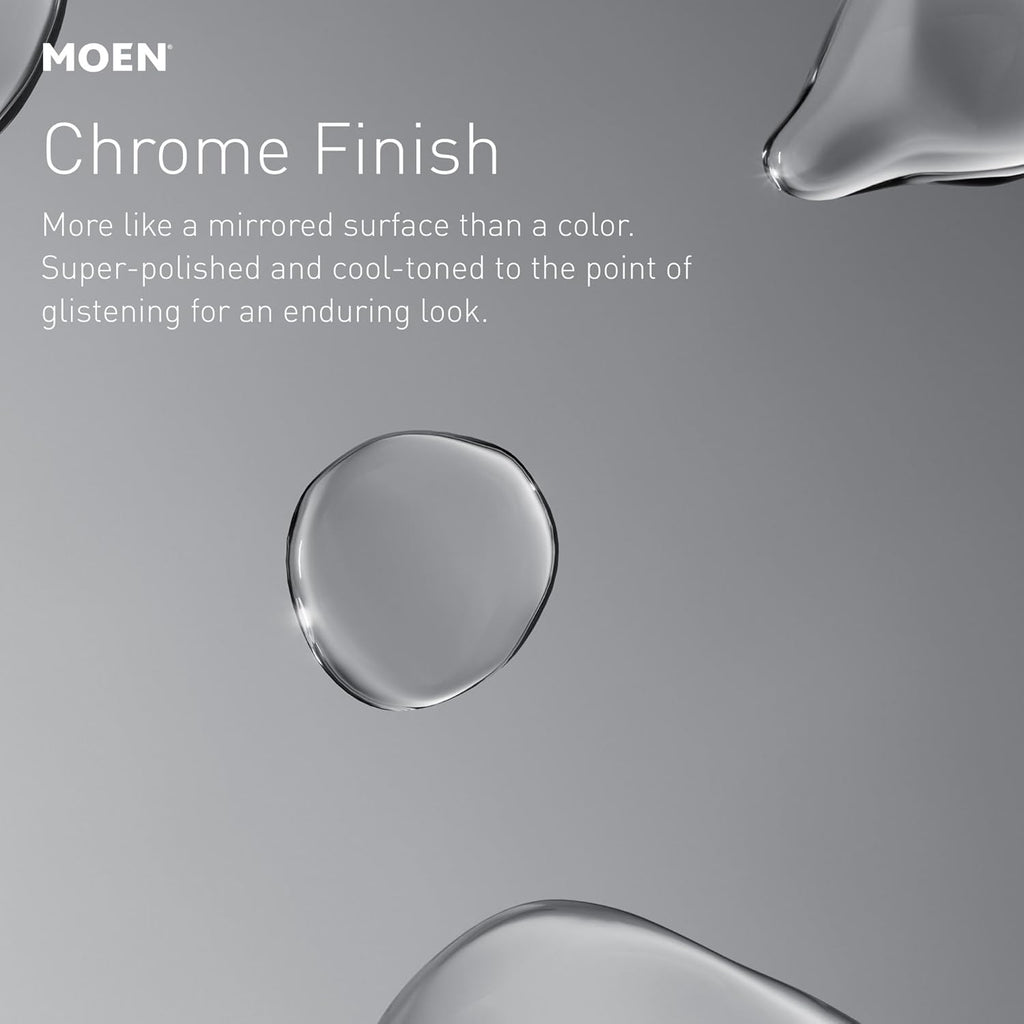 Moen Preston Collection Polished Chrome Bathroom Hand-Towel Ring, Wall Mounted Towel Holder, DN8486CH
