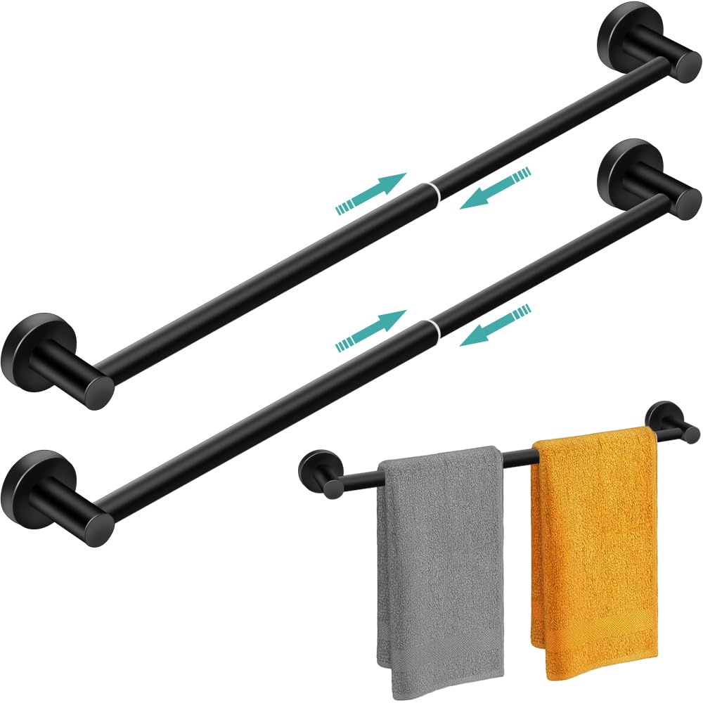 MGahyi Adjustable Stainless Steel Towel Racks for Bathroom 13.18-24In