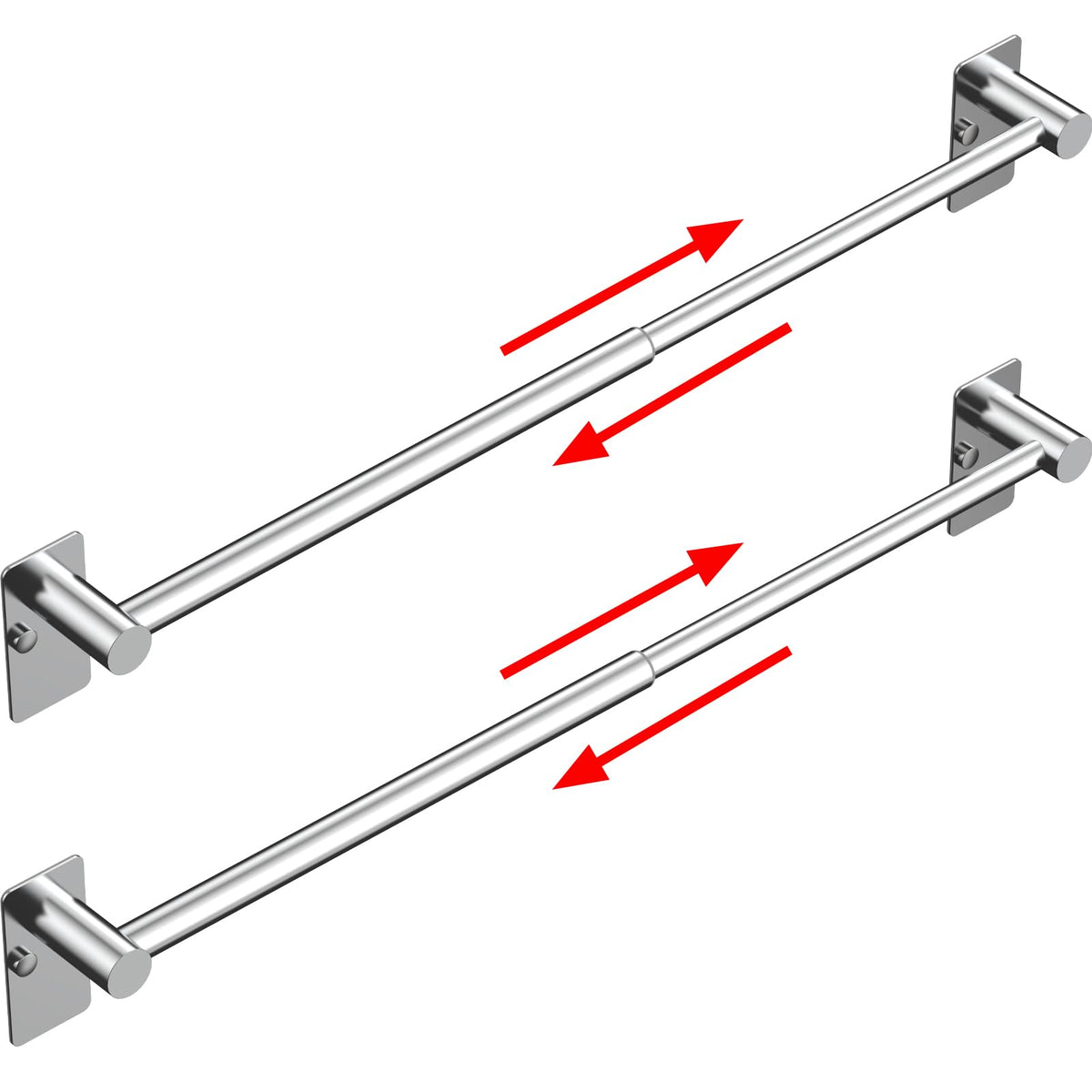 Towel Bar, Adhesive or Drill Wall Mount, Matte Black, 1 Pack