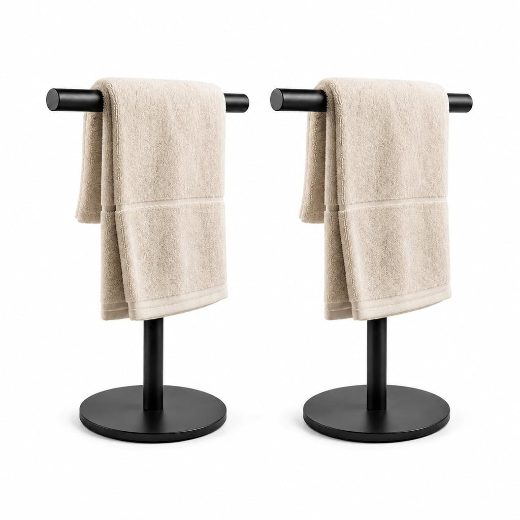 Bath Hand Towel Holder Standing, 13 Inch T-Shape Towel Bar Rack Stand, SUS304 Stainless Steel Brushed Finish,Tower Bar for Bathroom Kitchen Vanity Countertop