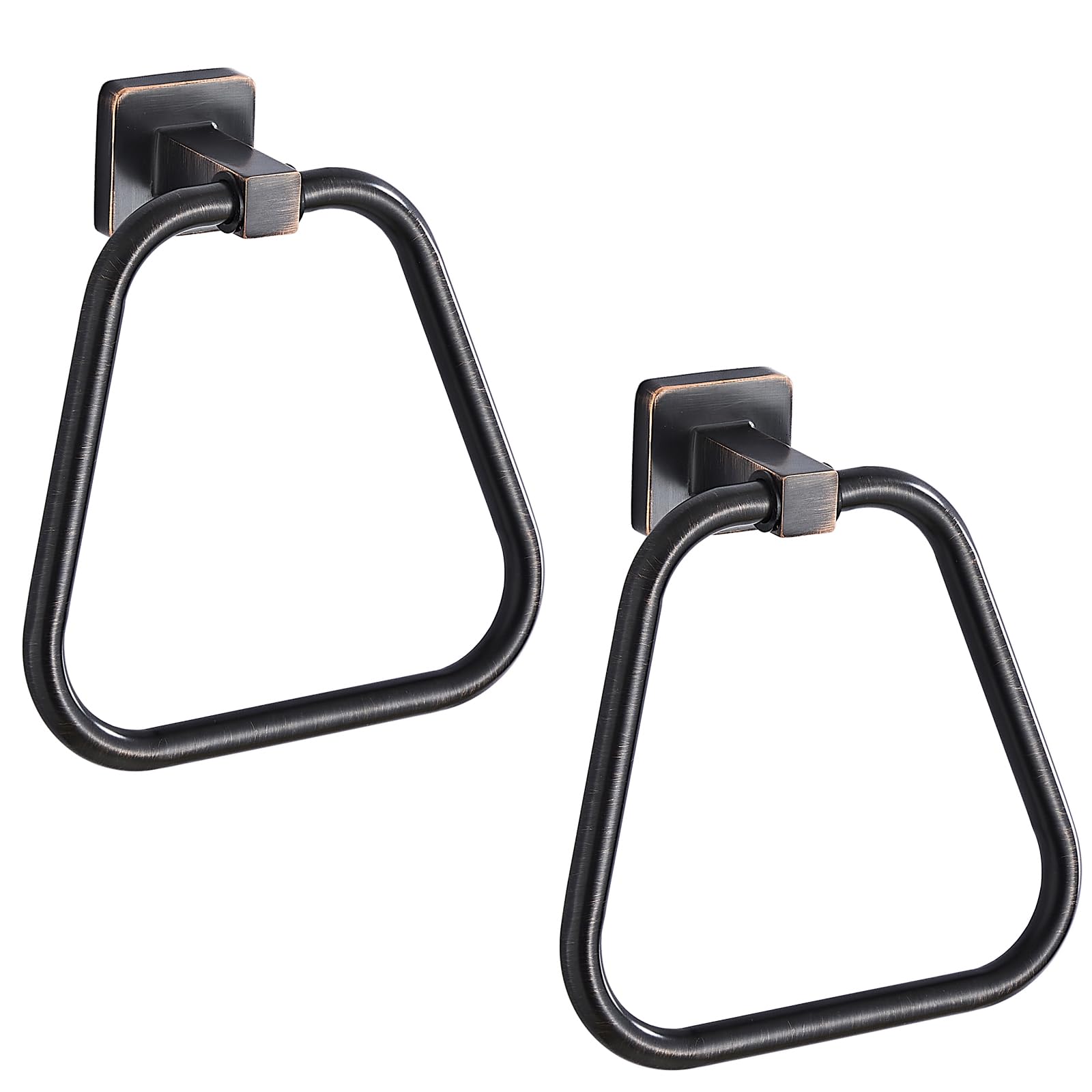 Matte Black Towel Ring for Bathroom, Kitchen Bath Towel Holder Hangers Wall Mount Heavy Duty Stainless Steel