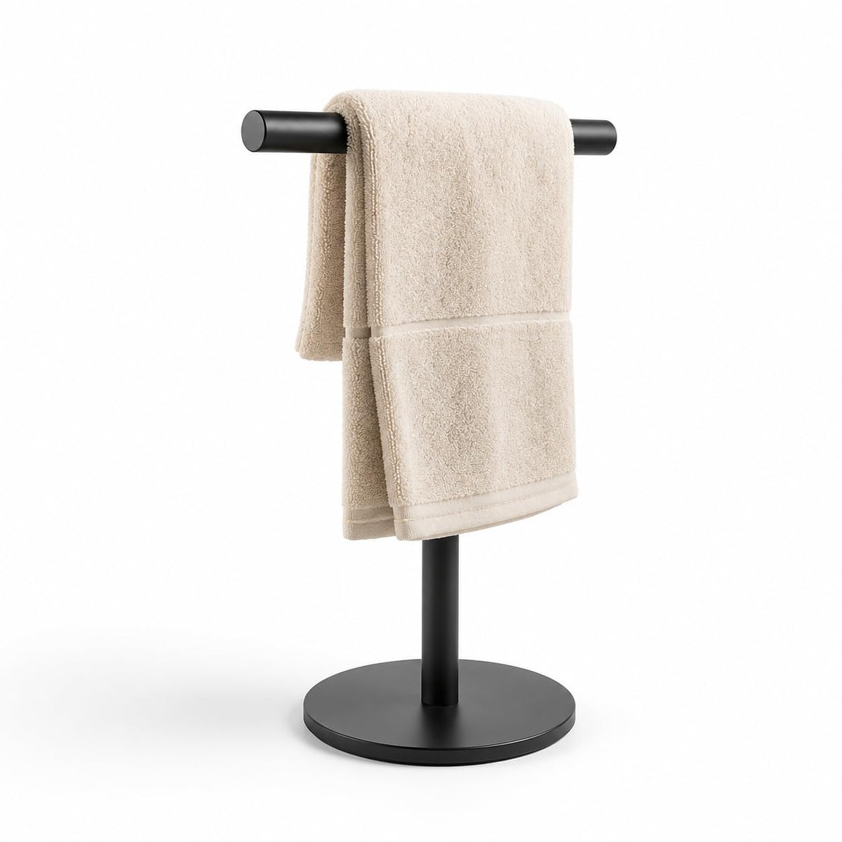 Bath Hand Towel Holder Standing, 13 Inch T-Shape Towel Bar Rack Stand, SUS304 Stainless Steel Brushed Finish,Tower Bar for Bathroom Kitchen Vanity Countertop