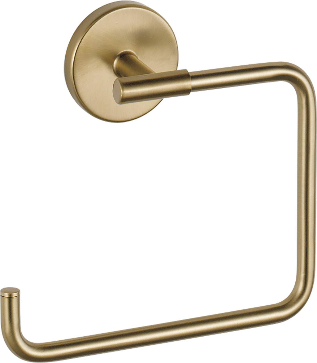 Delta Hand Towel Holder | Square Champagne Bronze Ring for Hanging Towels in Kitchen, Bathroom | Trinsic Accessories