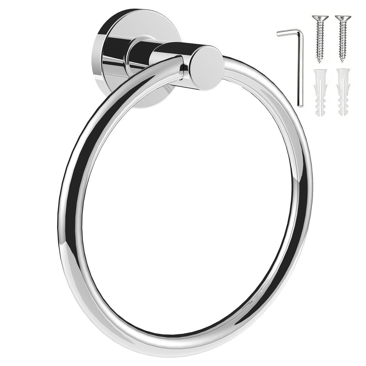 SetSail Towel Holder for Bathroom Wall Matte Black Towel Ring