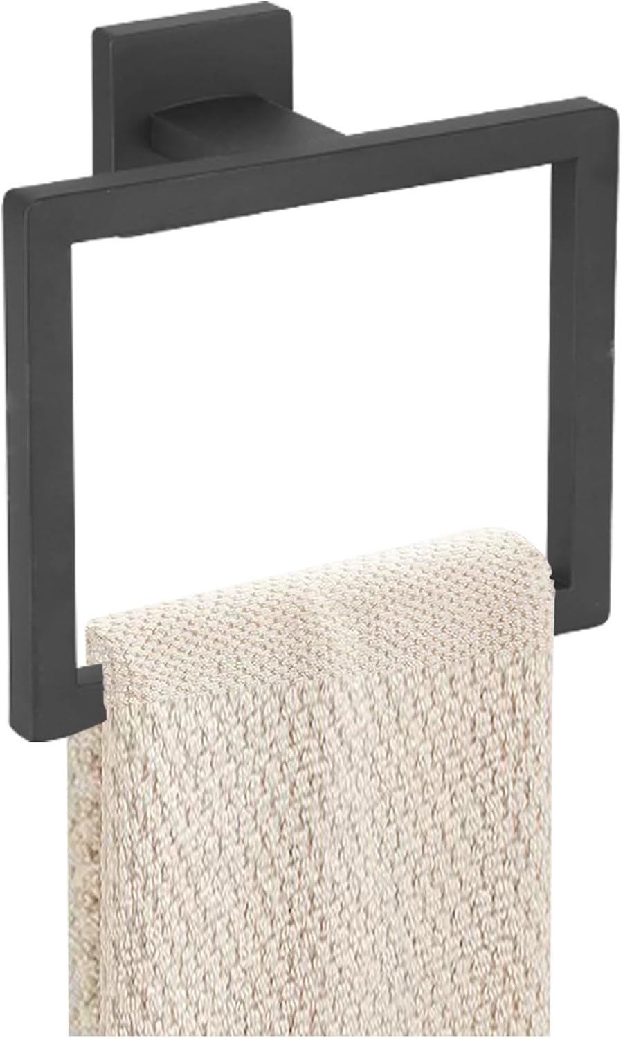 JOPOFI Towel Ring - Hand Towel Holder for Bathroom - Matte Black