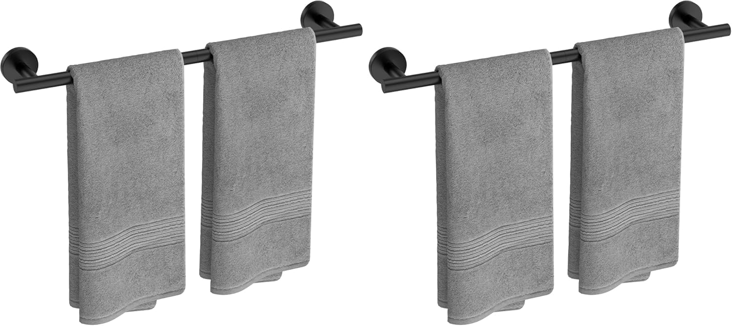 USHOWER Brushed Nickel Towel Bar, 24-Inch Towel Racks for Bathroom