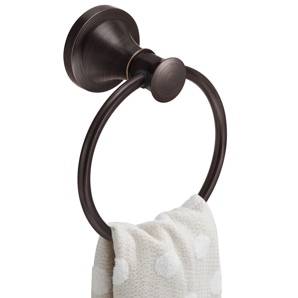 BESy Towel Ring, Bathroom Hand Towel Holder Wall Mounted Brushed Gold