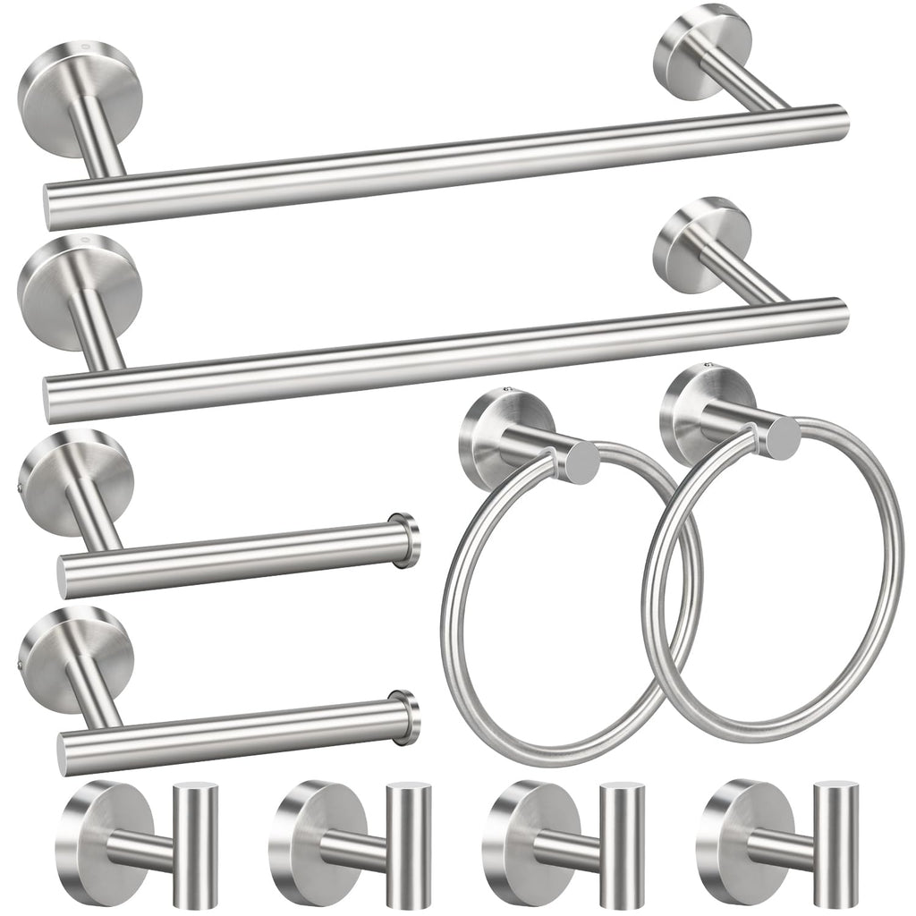 10pcs Matte Black Bathroom Hardware Set