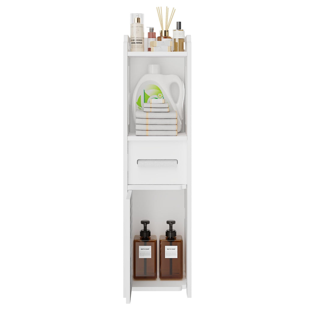 VECELO 3-Tier Bathroom Corner Shelf, Freestanding Triangle Storage Rack, Waterproof Corner Organizer, White Vertical Corner Shelving Unit for Bathroom Toilet Small Space,White