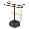 Bethom Hand Towel Holder Stand for Bathroom Countertop,S-Shape Bar,Black