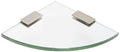 Spancraft 6" Quarter Round Glass with 2" Rectangle Clamp, Chrome Bracket