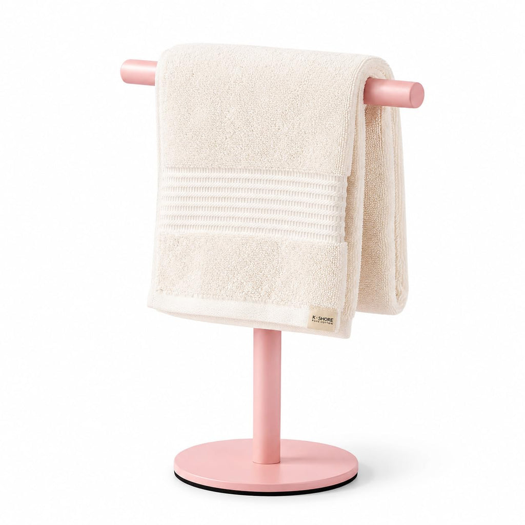 Bath Hand Towel Holder Standing, 13 Inch T-Shape Towel Bar Rack Stand, SUS304 Stainless Steel Brushed Finish,Tower Bar for Bathroom Kitchen Vanity Countertop