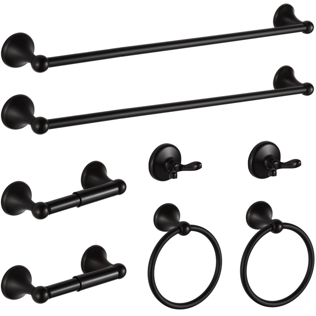 BGL Bathroom Accessory Set, Brushed Nickel Adjustable Expandable Towel Bar 4-Piece Bathroom Hardware Set Wall Mounted