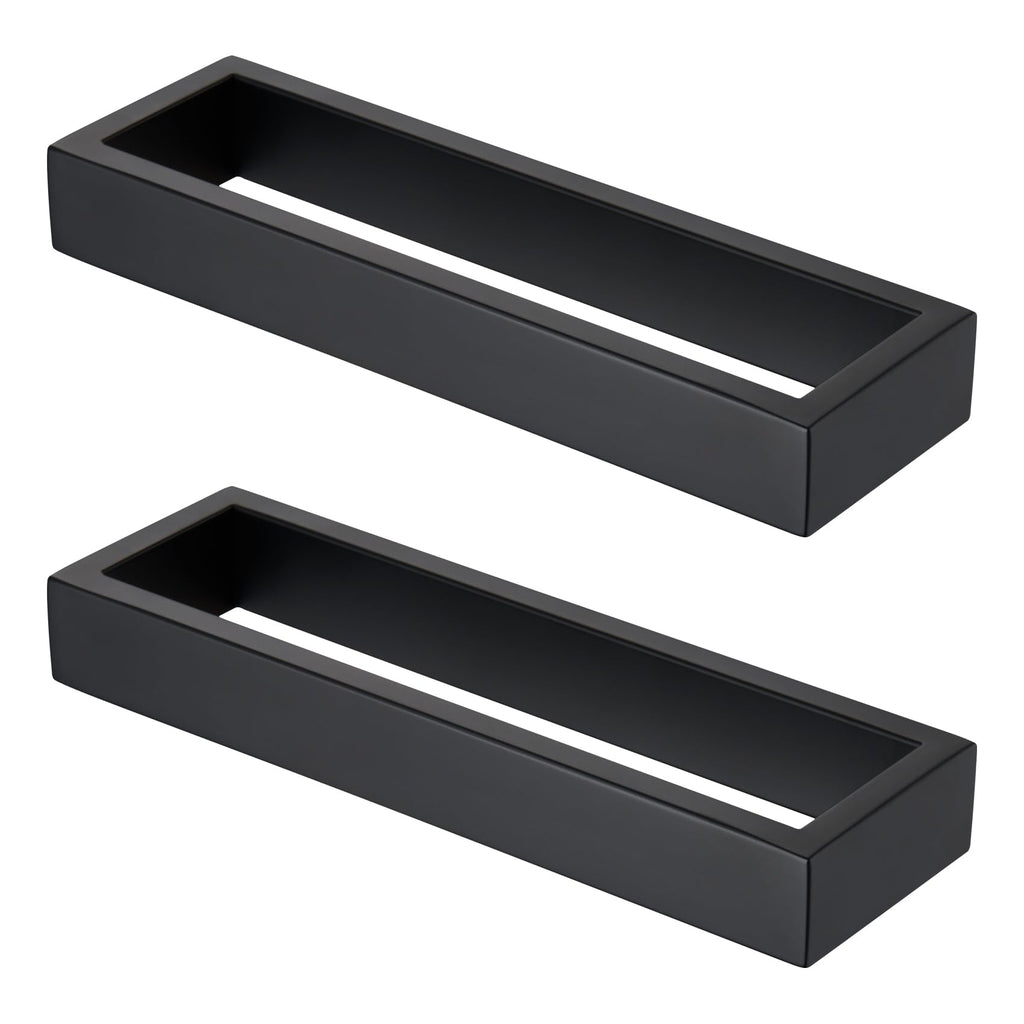 KOKOSIRI Towel Ring Matte Black Hand Towel Bar Holder 9-Inch Kitchen Rack Stainless Steel for Bathroom Hardware Wall Mounted, 1 Pack B4008BK-L9