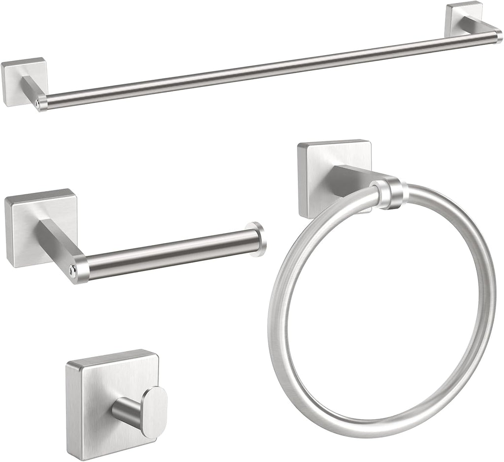 KLJKPA Brushed Nickel Bathroom Hardware Set, 24 inch Bathroom Towel Holder