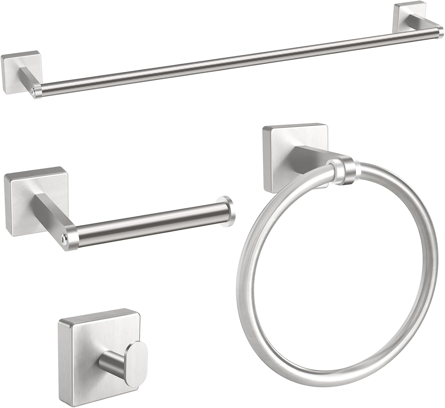 KLJKPA Brushed Nickel Bathroom Hardware Set, 24 inch Bathroom Towel Holder