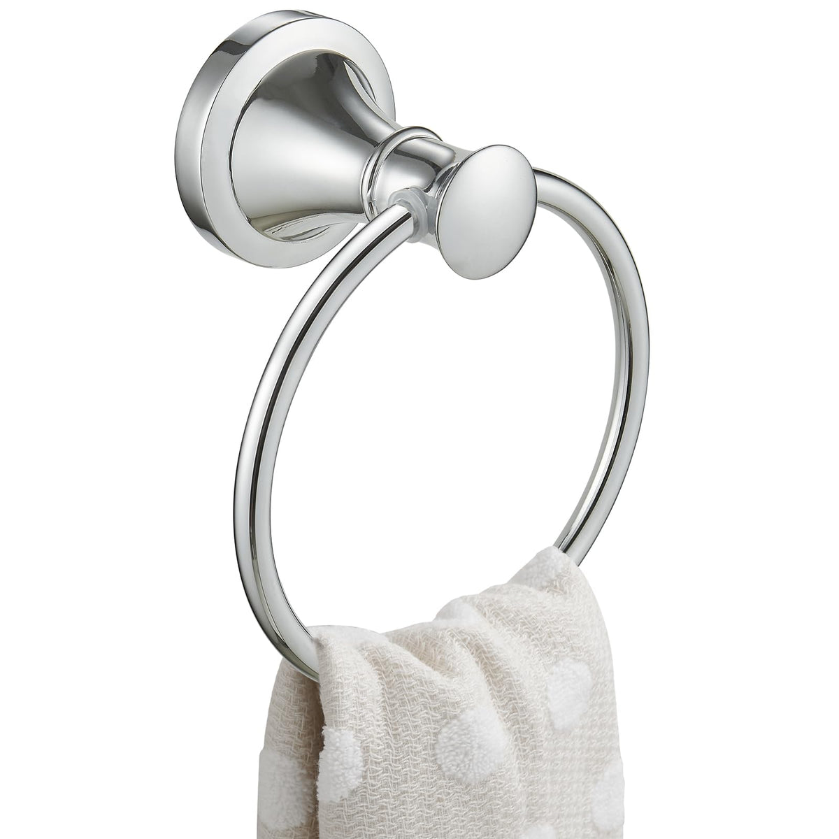 BESy Towel Ring, Bathroom Hand Towel Holder Wall Mounted Brushed Gold
