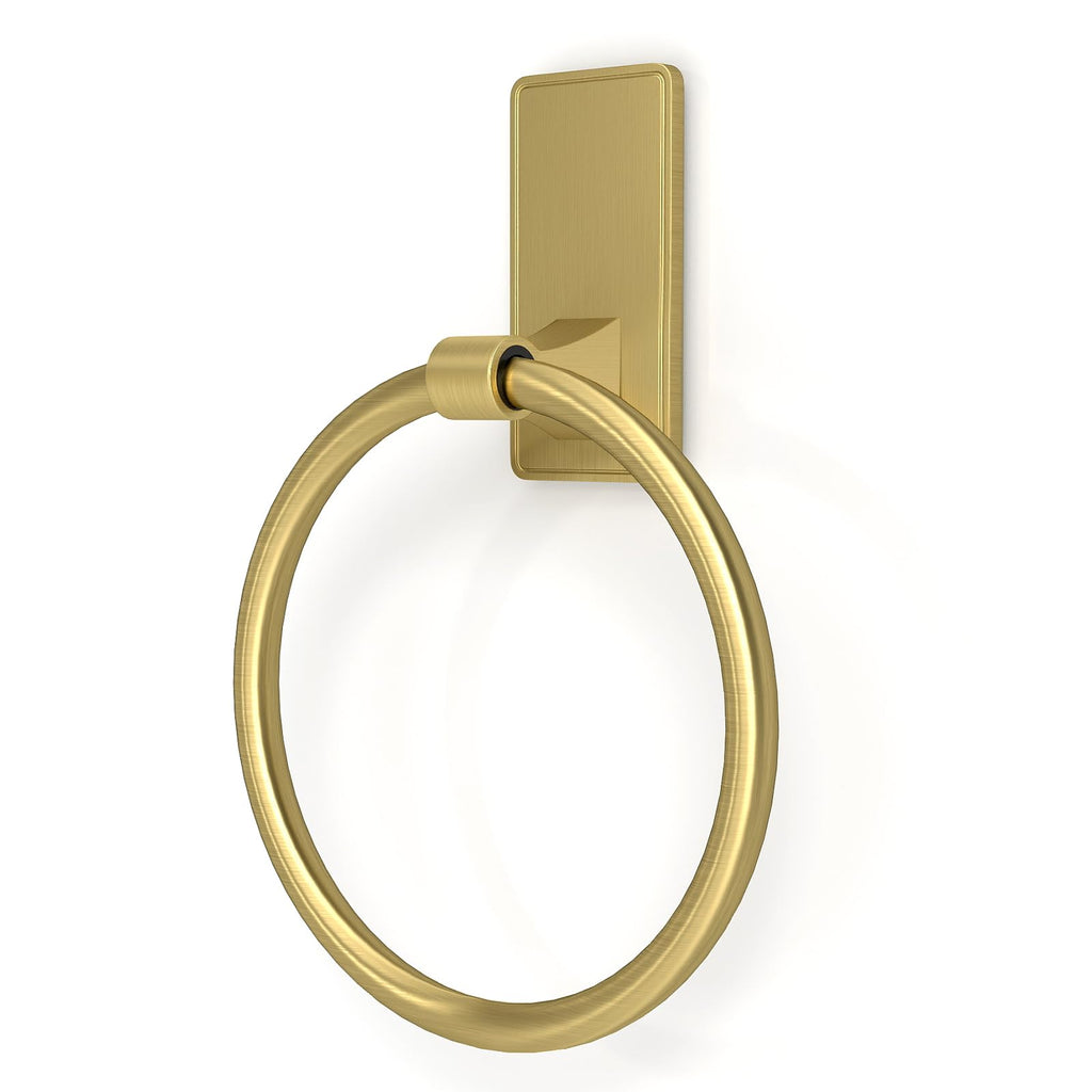 Towel Ring, SUS304 Hand Towel Holder for Bathroom，Adhesive Towel Holder Bathroom Towel Hanger for Bathroom, Matte Black