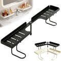 Foldable Over Sink Shelf Bathroom, Over-Faucet Shelf Organizer，Black 24in