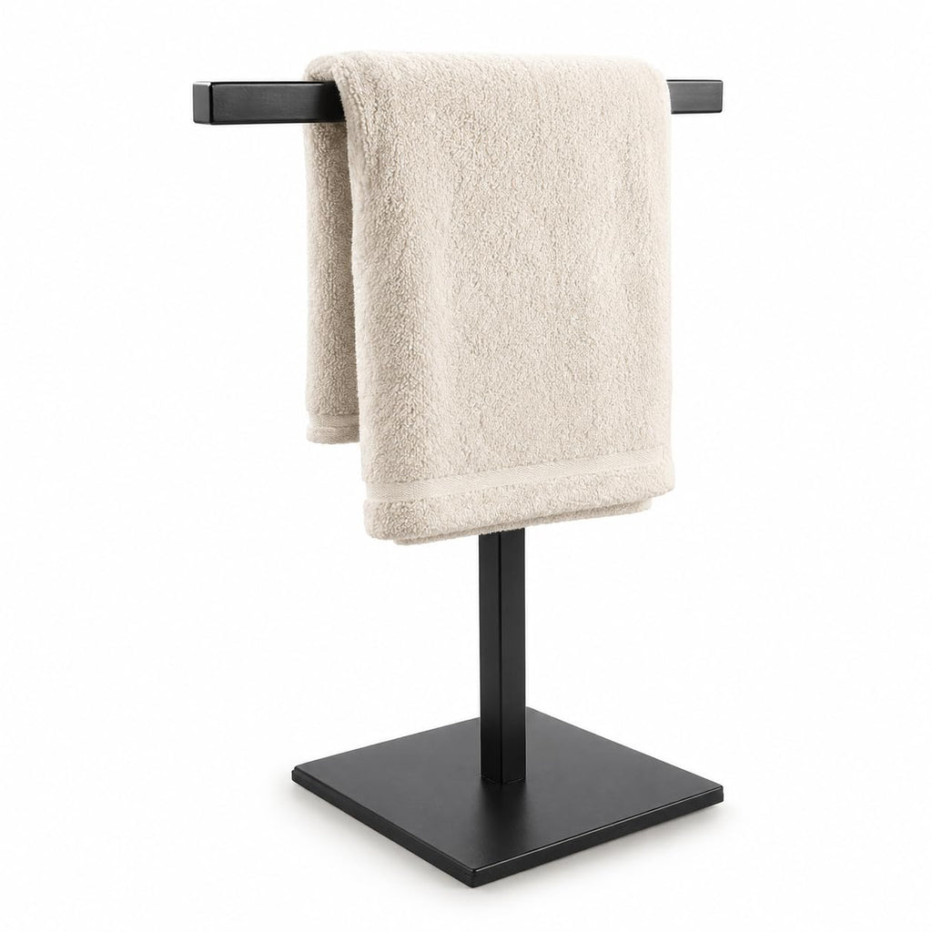 Bath Hand Towel Holder Standing, 13 Inch T-Shape Towel Bar Rack Stand, SUS304 Stainless Steel Brushed Finish,Tower Bar for Bathroom Kitchen Vanity Countertop