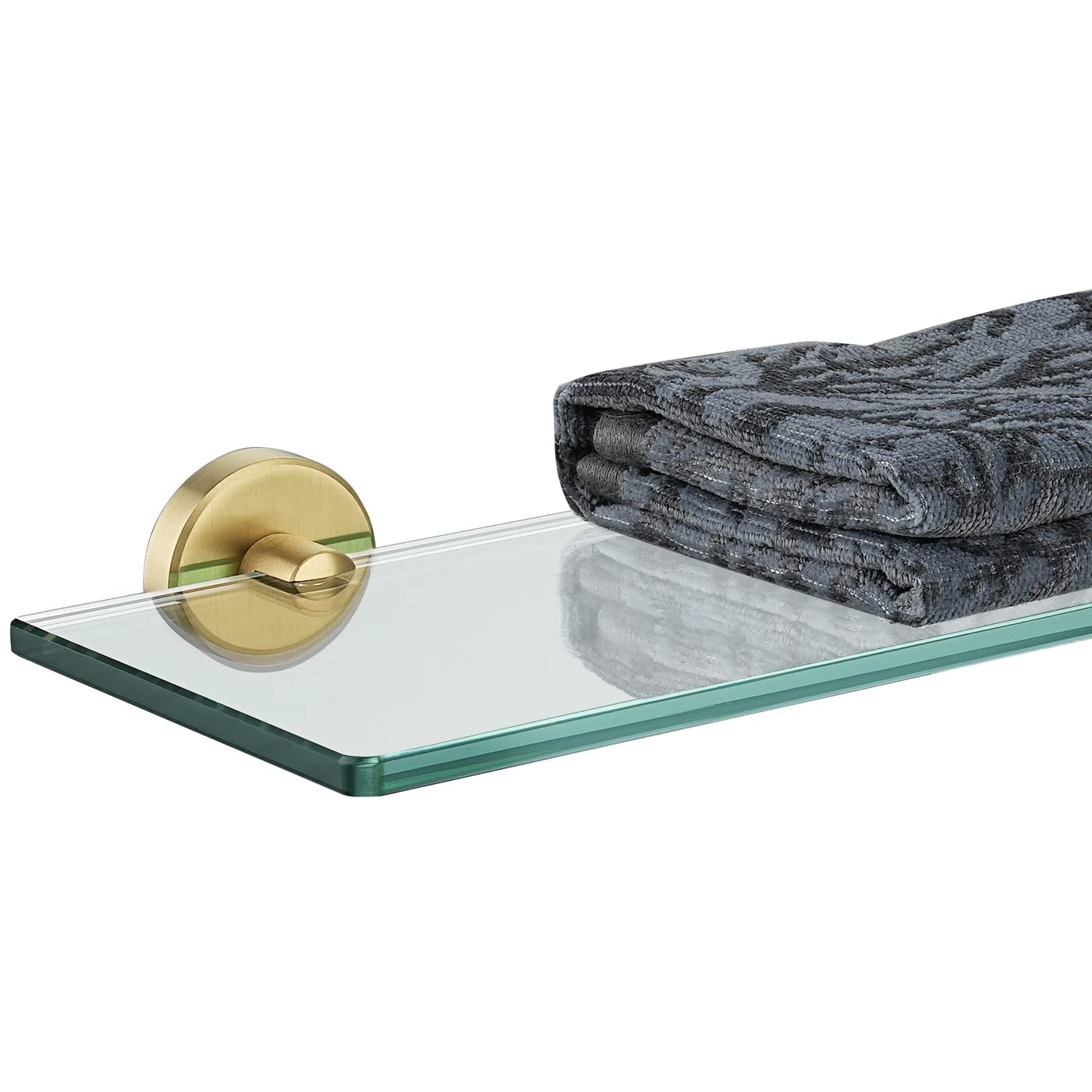 JQK Bathroom Glass Shelf, TGS101L16-BN