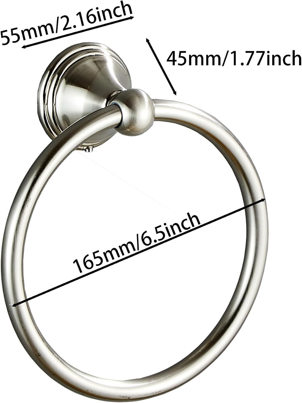 Towel Ring for Bathroom, Brushed Nickel Hand Towel Holder 1 Pack, Bathroom Accessories and Towel Racks for Bathroom Wall Mount