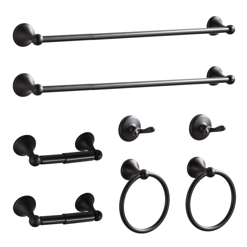 BGL Bathroom Accessory Set, Brushed Nickel Adjustable Expandable Towel Bar 4-Piece Bathroom Hardware Set Wall Mounted
