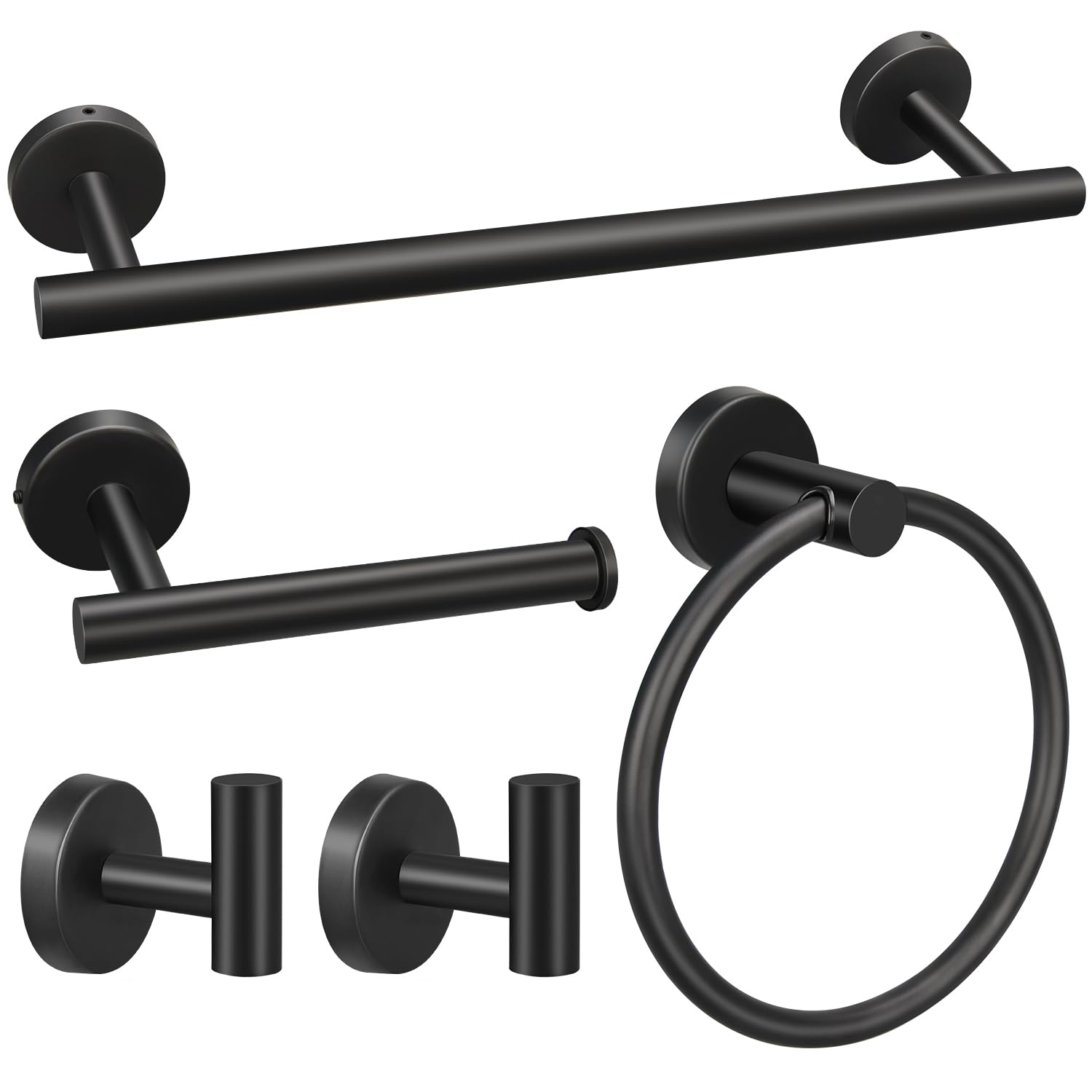 10pcs Matte Black Bathroom Hardware Set