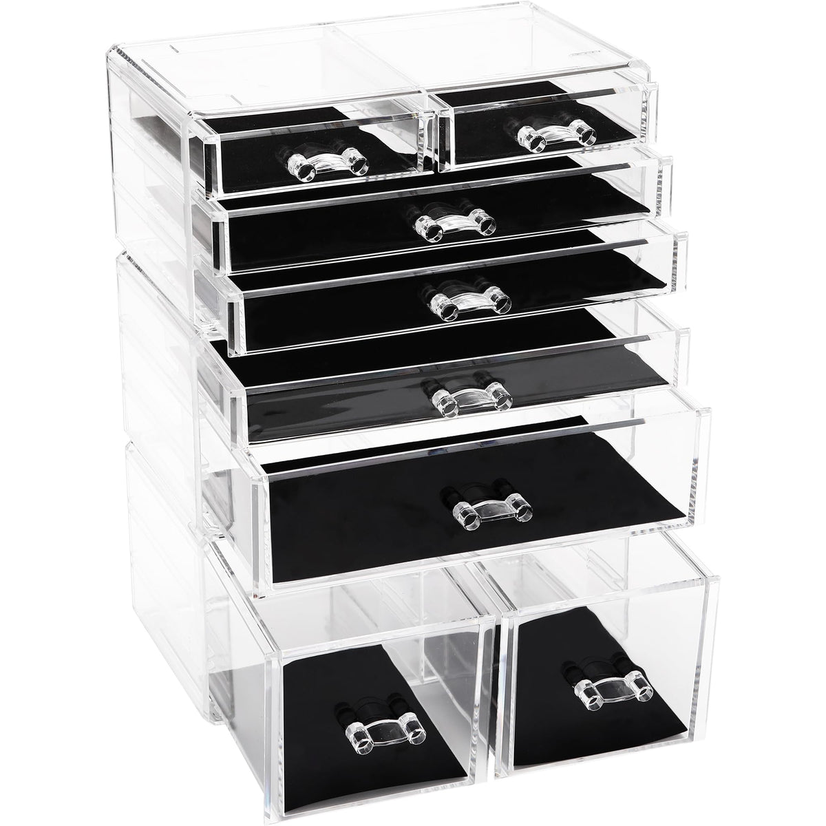 Sea Team Stackable Clear Acrylic 16-Slot Lipstick Organizer for Vanity