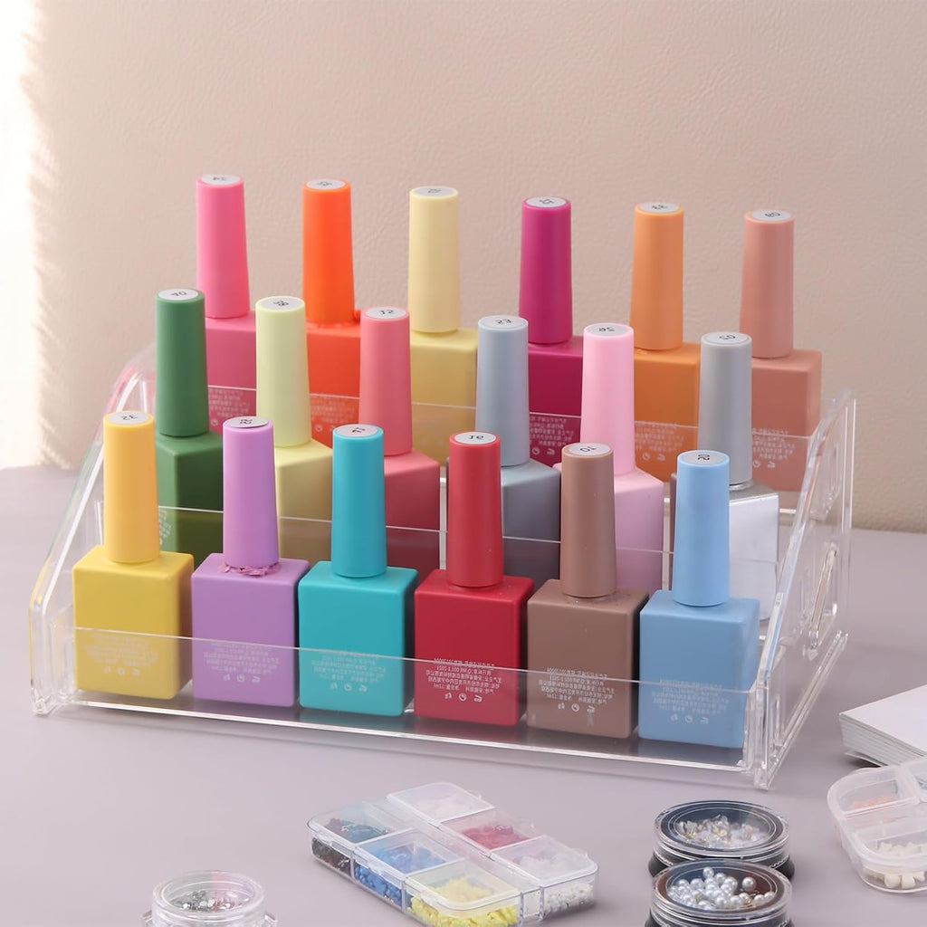SUTOKAKA 3-Tier Acrylic Nail Polish Organizer Stand for Perfume & Cosmetic