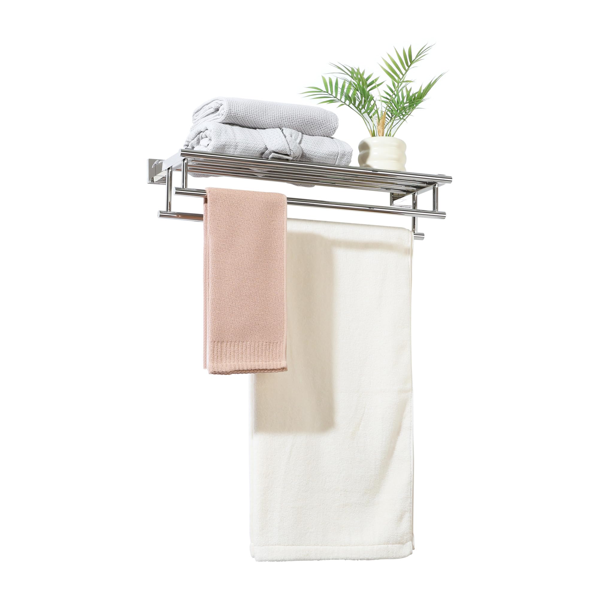 Alise Double Towel Rack for Bathroom Wall Mounted 24 Inch,Matte Black