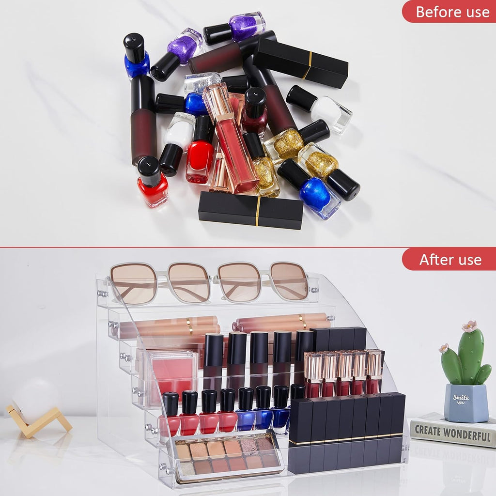 KINGROW Nail Polish Organizer, Acrylic Paint Display for table 6 Tier
