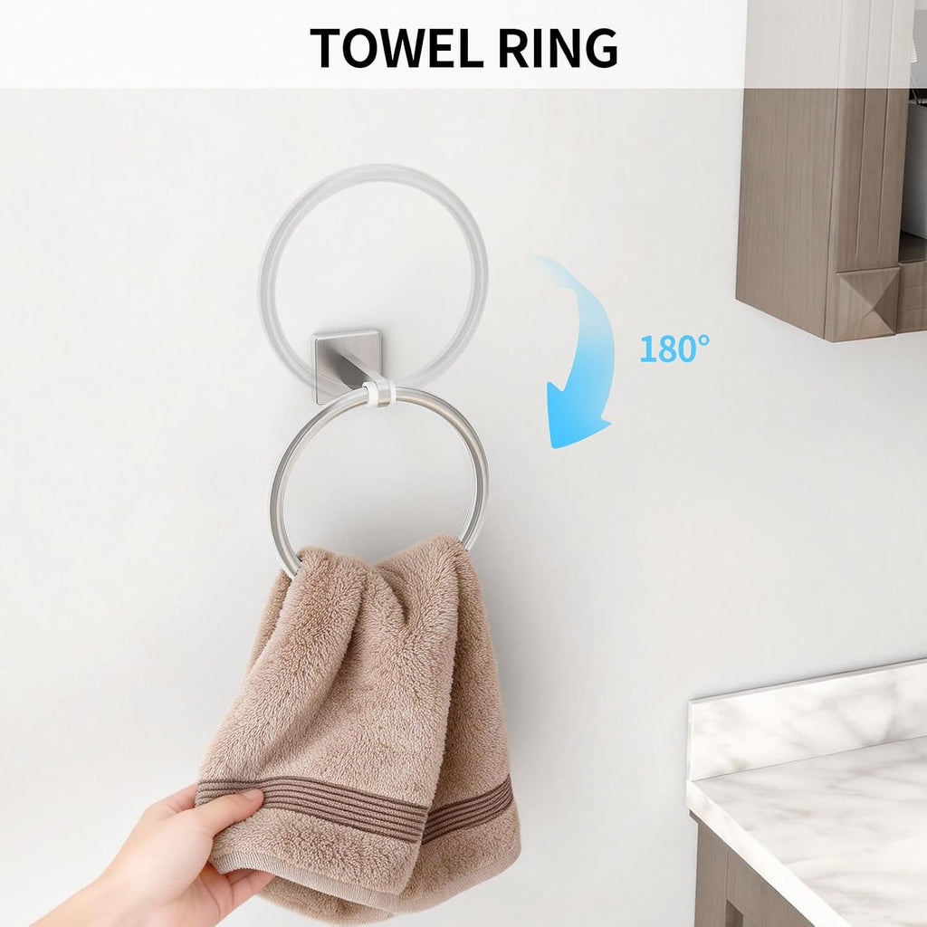KLJKPA Brushed Nickel Bathroom Hardware Set, 24 inch Bathroom Towel Holder